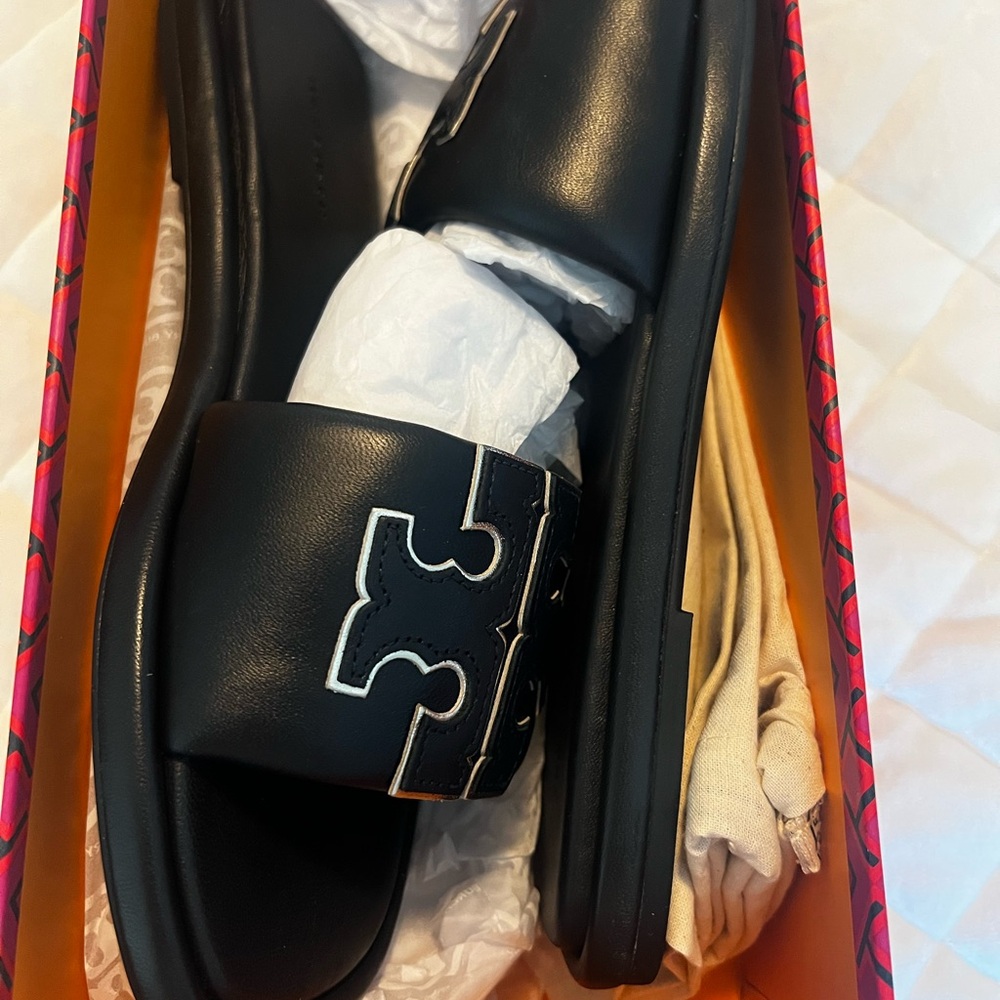 Navy Slide Sandals